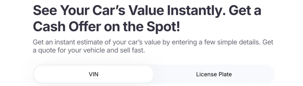 instant cash offer for car