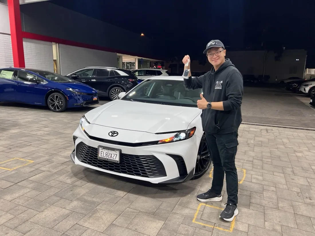 Jimmy with his new 2026 Toyota Camry