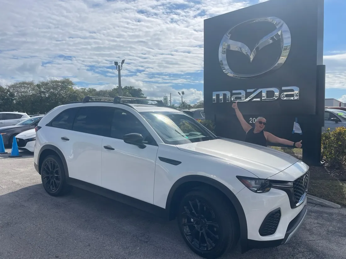 Nattalie with her new 2026 Mazda CX-70