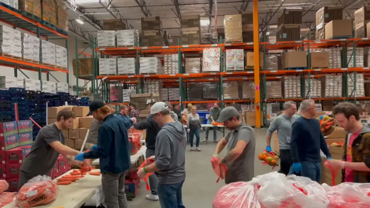 The CarEdge team volunteering at a Las Vegas food bank