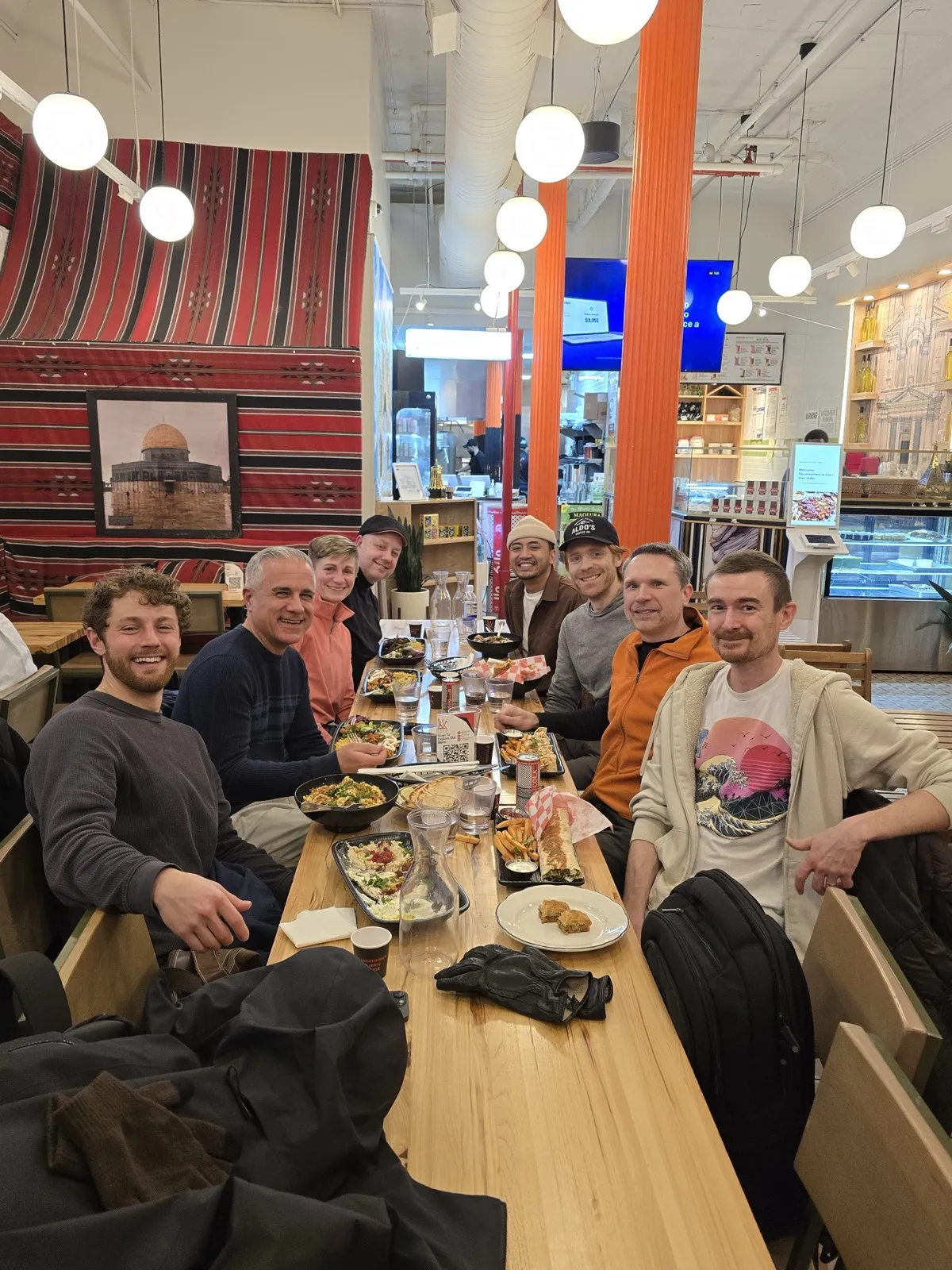 The CarEdge team sharing dinner during a company onsite